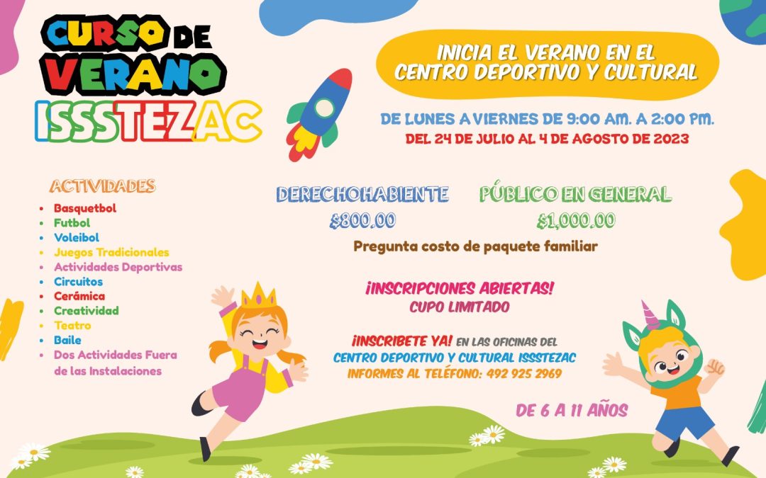 Issstezac presenta su “Curso de Verano 2023” para niñas y niños